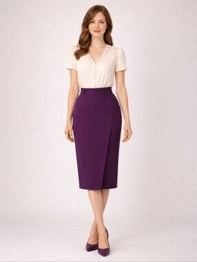 Barco Sport |  50's Vintage Wool Tailored Pencil Skirt